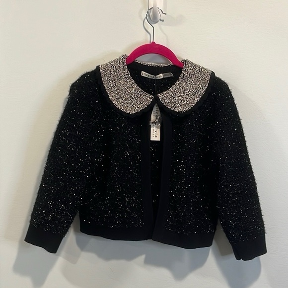 Alice + Olivia “Akira” embellished cardigan in Black S NWT - Picture 3 of 5